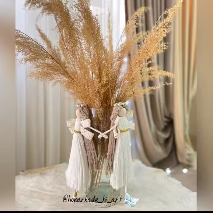 گلدان فرشته مکرومه