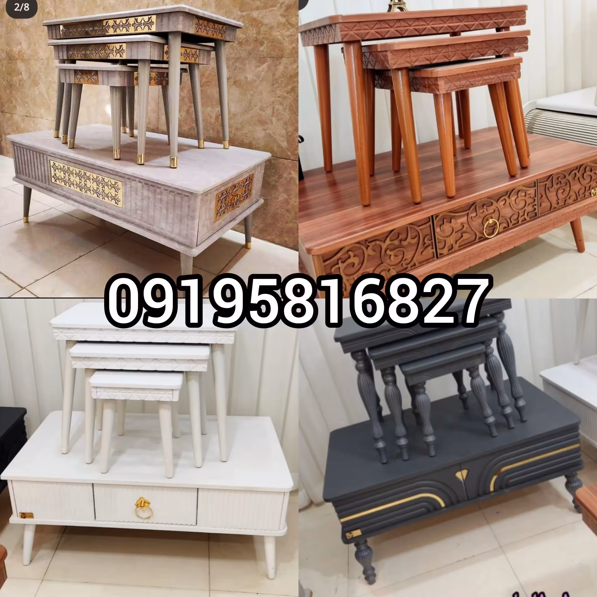 مبل میز عسلی مبلمان و سرویس چوب 