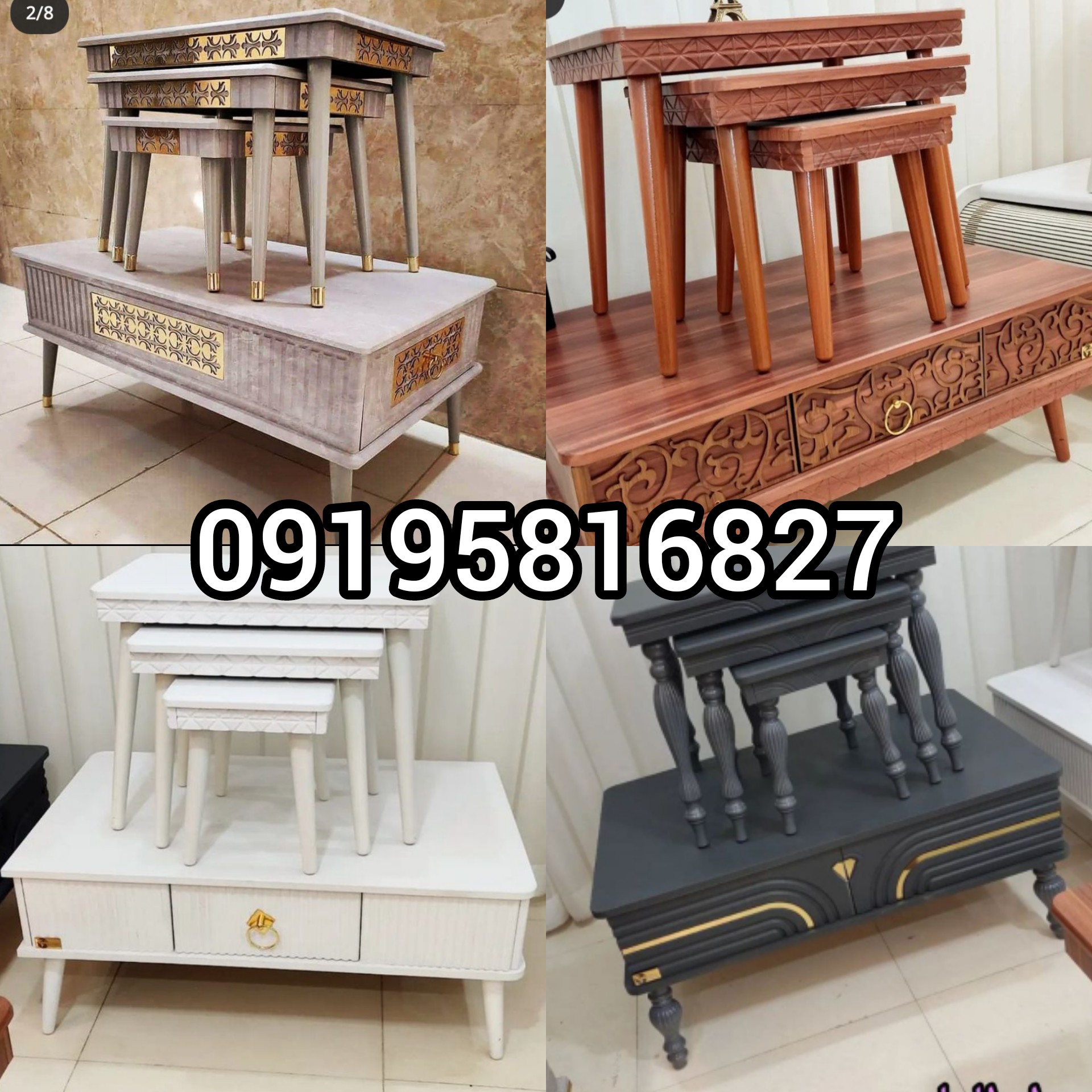 مبل میز عسلی مبلمان و سرویس چوب