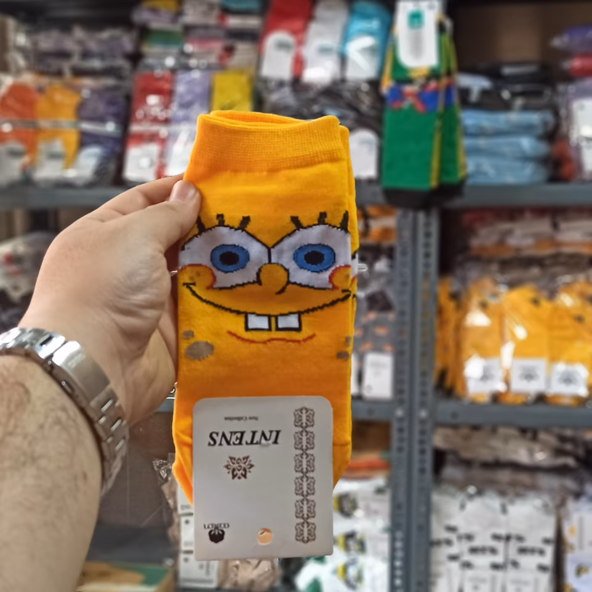 جوراب فانتزی طرح باب اسفنجی 