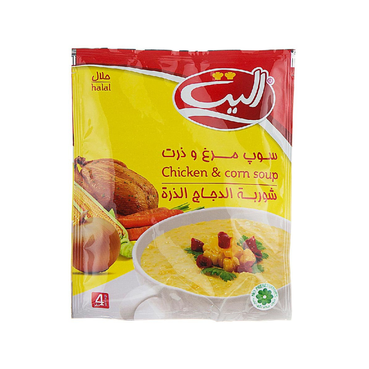 سوپ مرغ و ذرت آماده الیت 68 گرمی