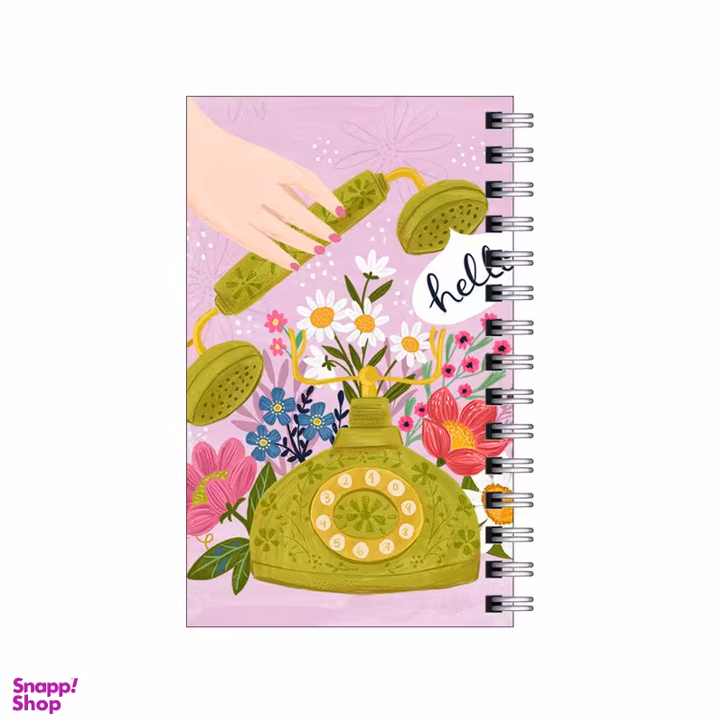 دفترچه یادداشت 60 برگ مدل to do list طرح تلفن و گل ها کد 5044202