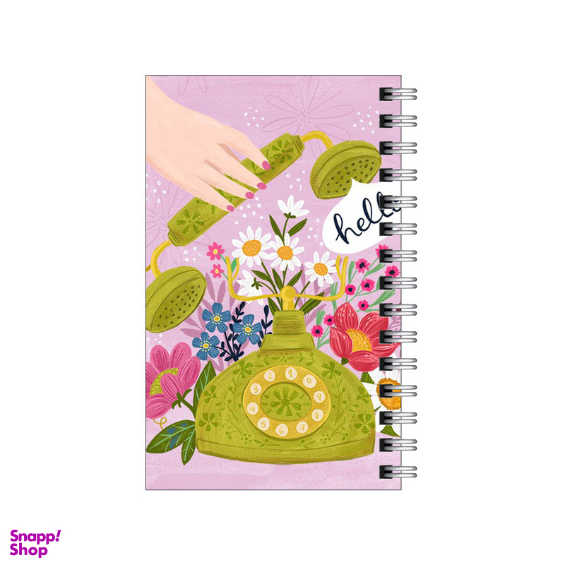 دفترچه یادداشت 60 برگ مدل to do list طرح تلفن و گل ها کد 5044202