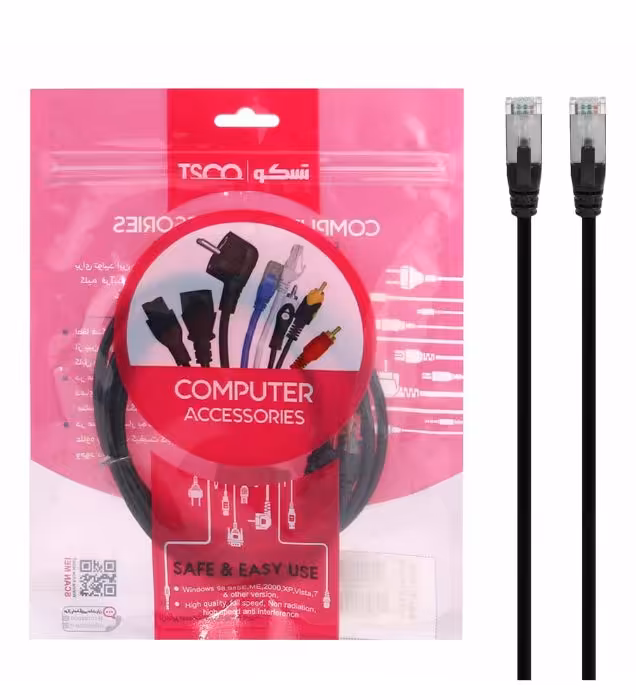 کابل شبکه 2 متری تسکو Cat 6 UTP مدل TNC 620