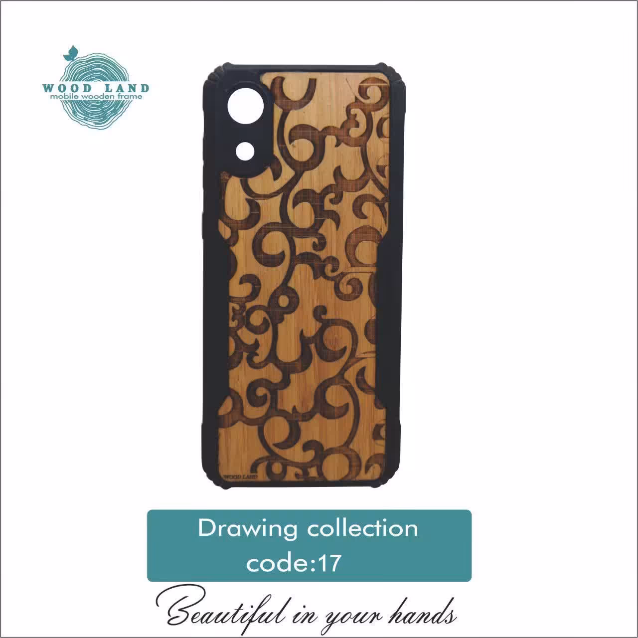 قاب گوشی موبایل چوبی کد 17