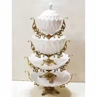 ست سفید برنزی پذیرایی