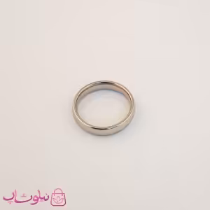 حلقه یا رینگ استیل ساده نقره ای کد 604