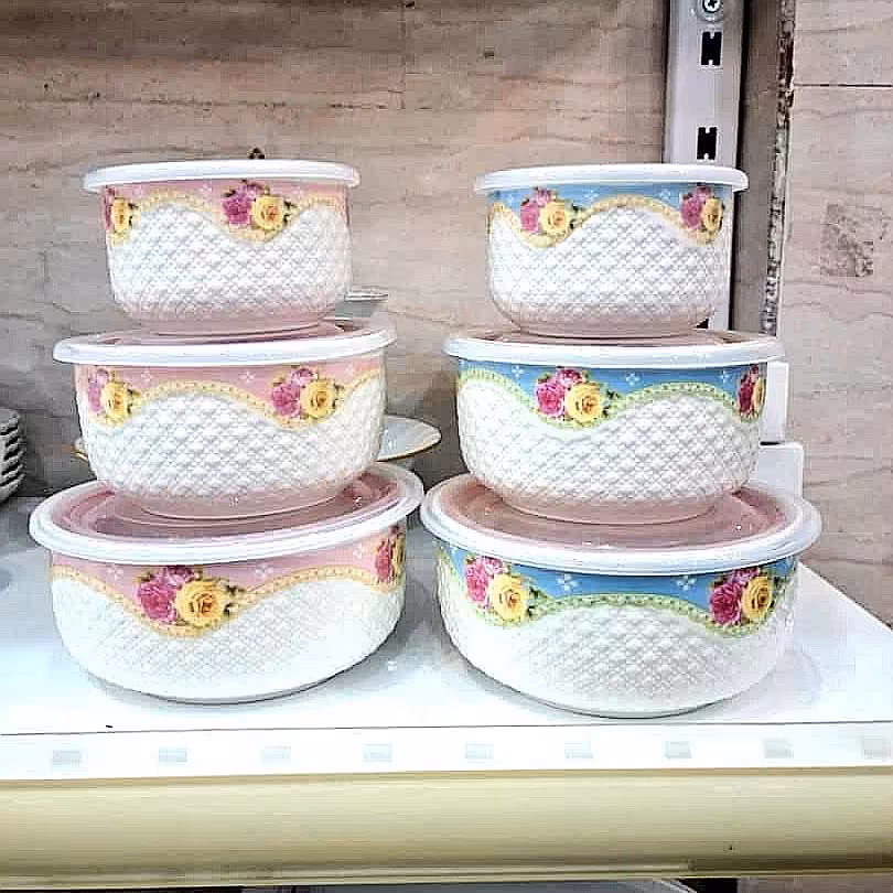 ست کاسه سوپاپدار سرامیک