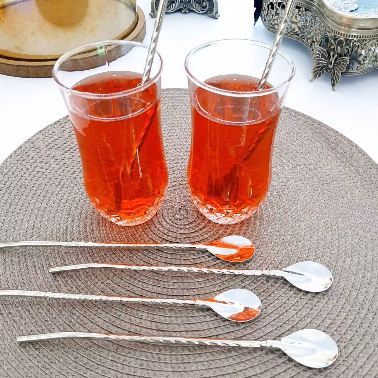 نی شربت مارپیچ استیل