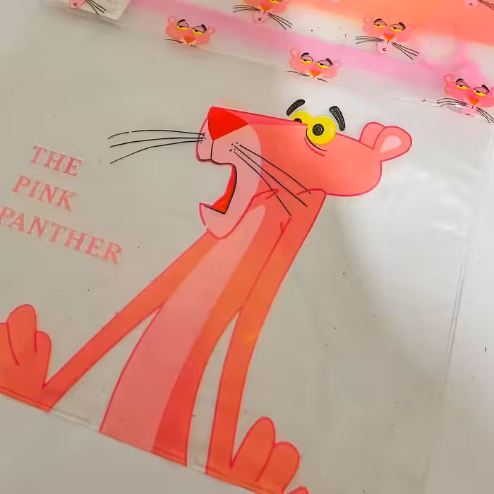 لوازم تحریر   لوازم تحریز فانتزی نوشت افزار جامدادی کاور a5ضد آب طرح پلنگ صورتی