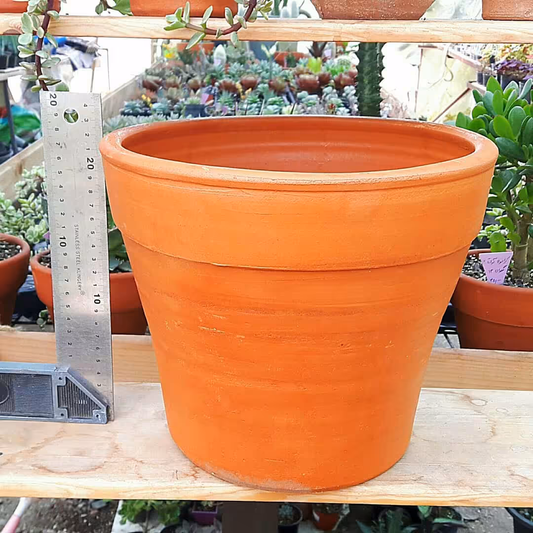 گلدان سفالی سایز 22 با ارتفاع 22 سانتیمتر