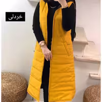 پافر  بلند میکرو جی جی مدل شانا جنس لباس رویه میکرو داخل پشم شیشه و آستر دارد فری سایز 40 تا 46