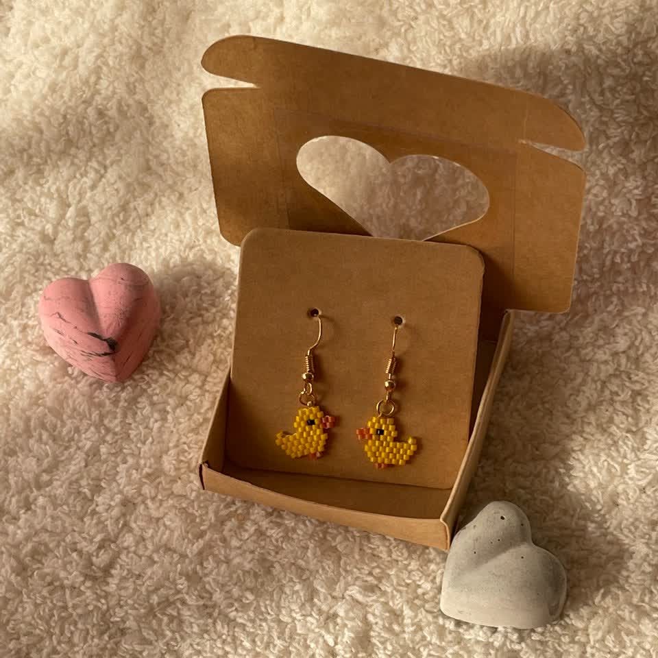 گوشواره استیل طرح جوجه اردک