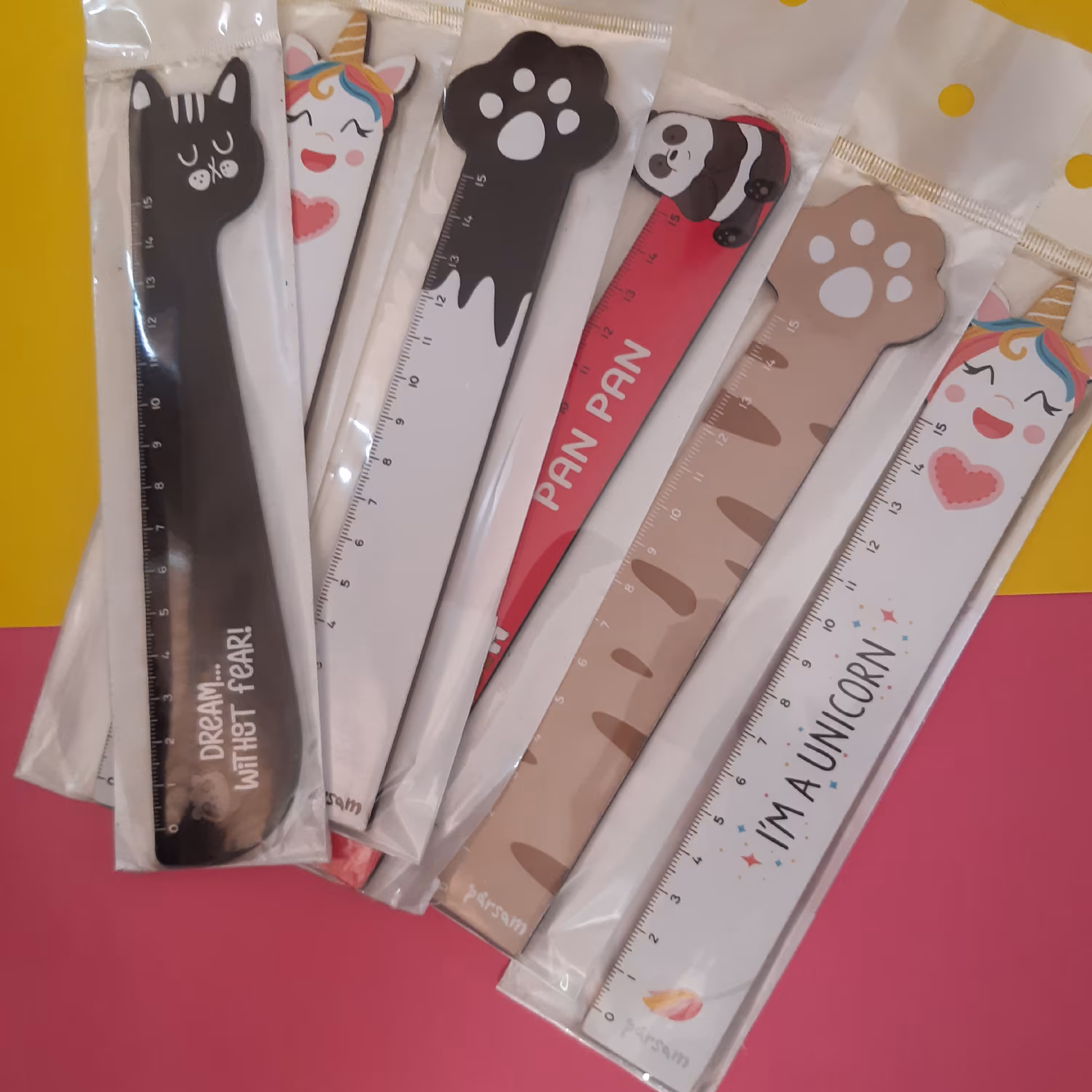 خط کش چوبی با طرح فانتزی 