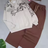 بلوز و شلوار کارگو دخترانه برگ