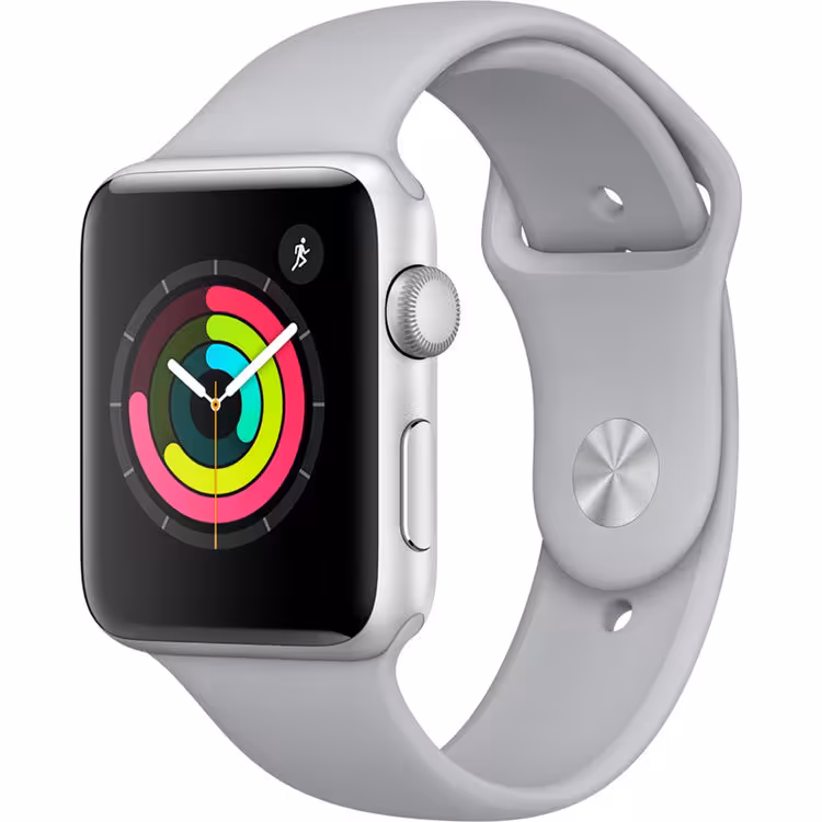 ساعت مچی هوشمند اپل واچ 3 38 میلیمتر با بند Fog Sport طوسي روشن