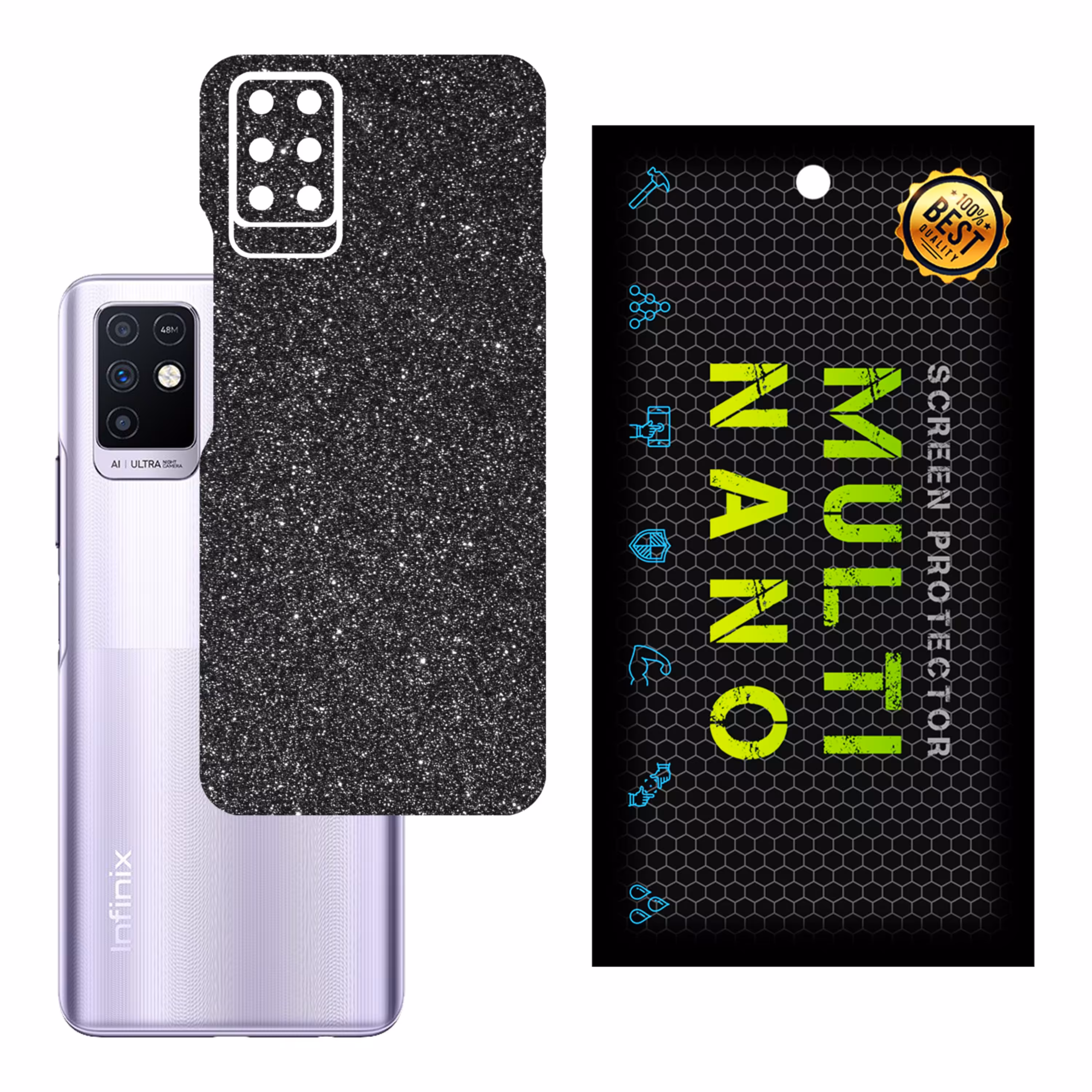 برچسب پوششی MultiNano مدل X-G1F-Gray برای پشت موبایل اینفینیکس Note 10