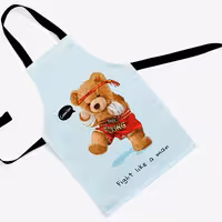 پیشبند تدی مخمل چاپ دیجیتال قابل شستشو و رنگ ثابت دارای آستر ضدآب کد29