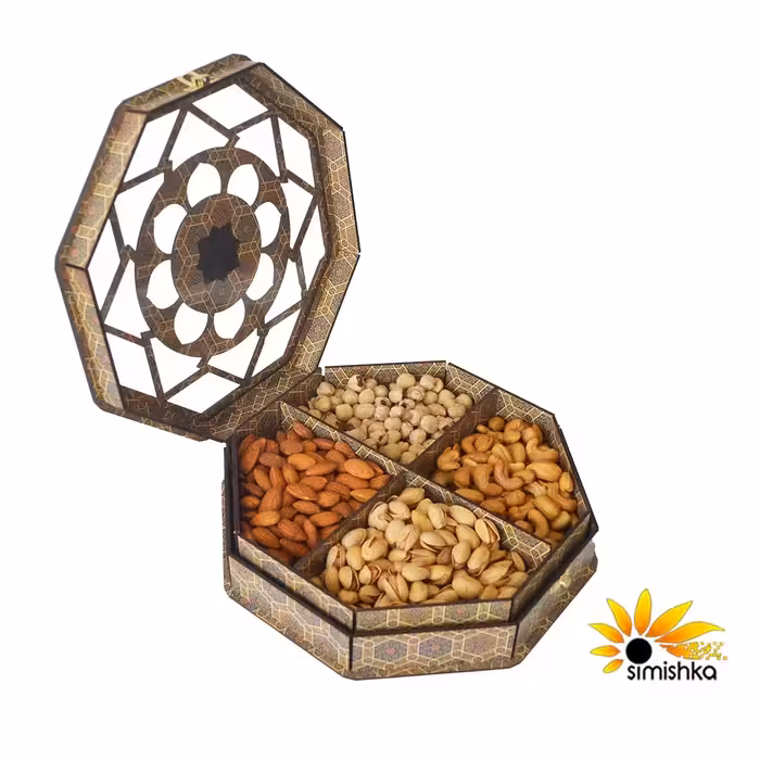 پک آجیل هشت ضلعی (چهار مغز) نوروزی سیمیشکا