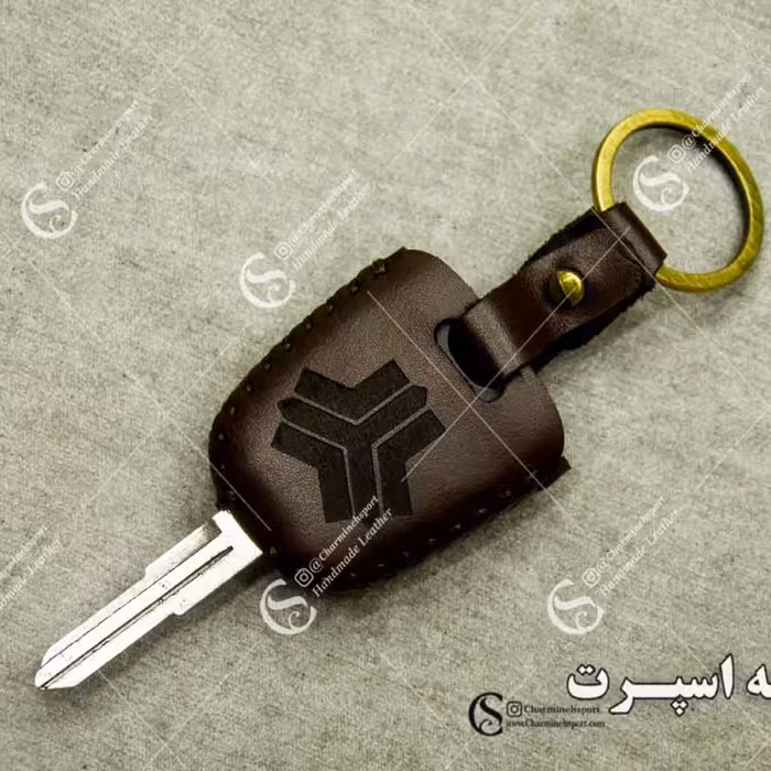 جاسوییچی چرم طبیعی گاوی قهوه ای مناسب سایپا پراید .کوییک .ساینا . تیبا 2