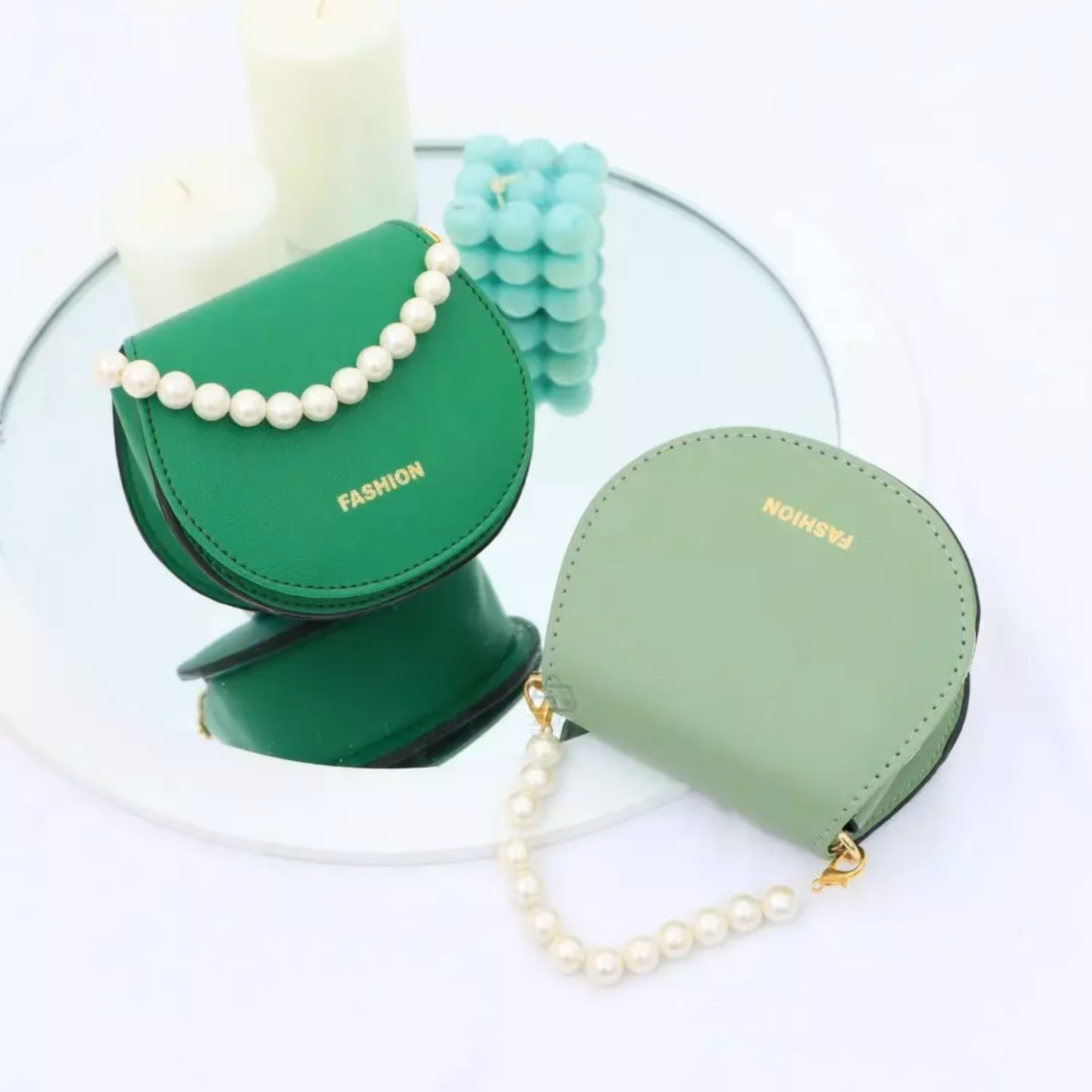 کیف دخترانه  دسته مرواریدی با طر ح خاص( مینی بگ ترند سال)