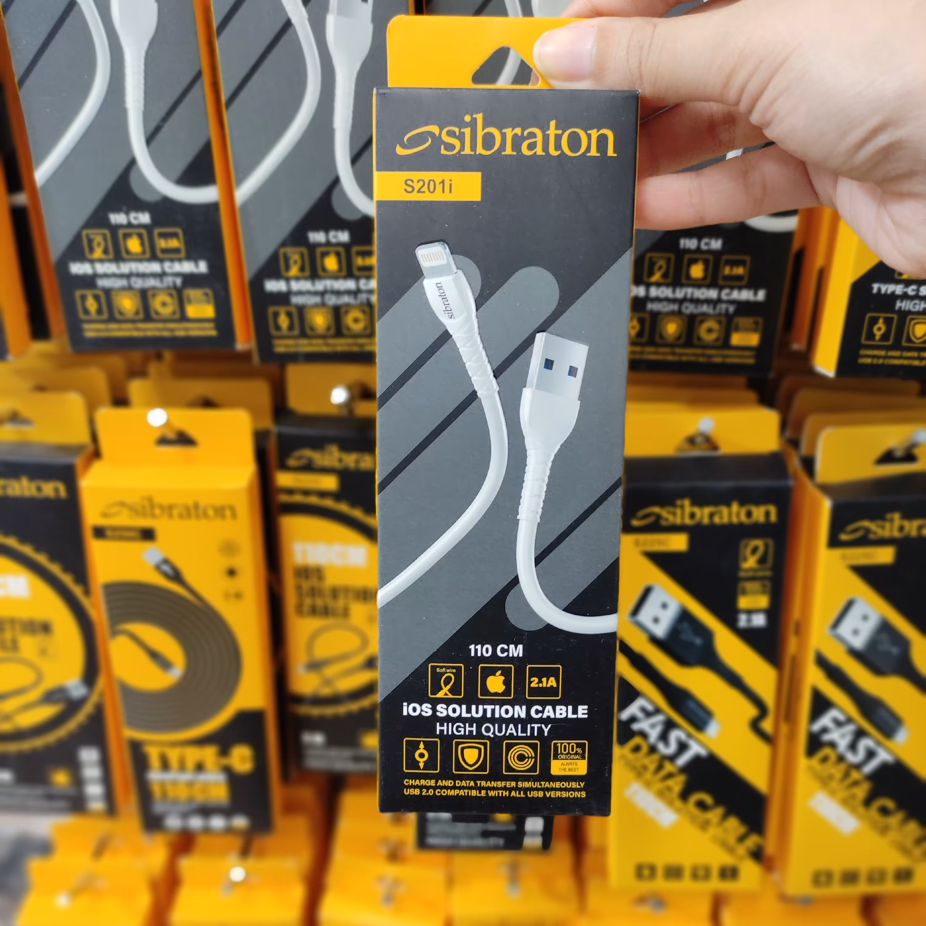 کابل شارژر آیفون برند Sibraton , مدل S201i lightining