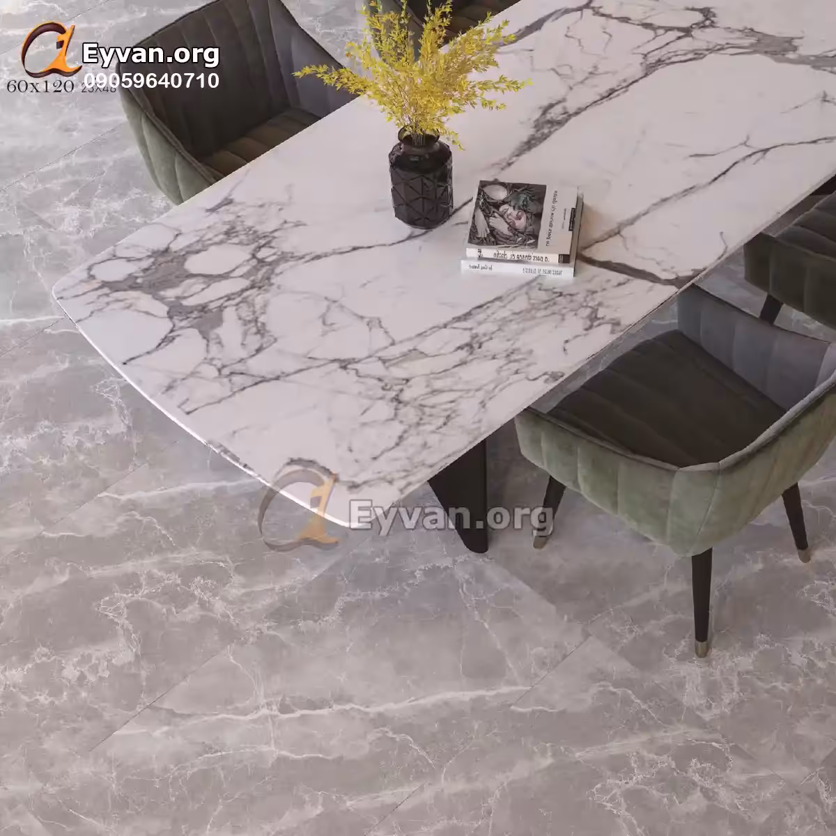 سرامیک براق سوپرپولیش کلکته قهوه ای کد 11363