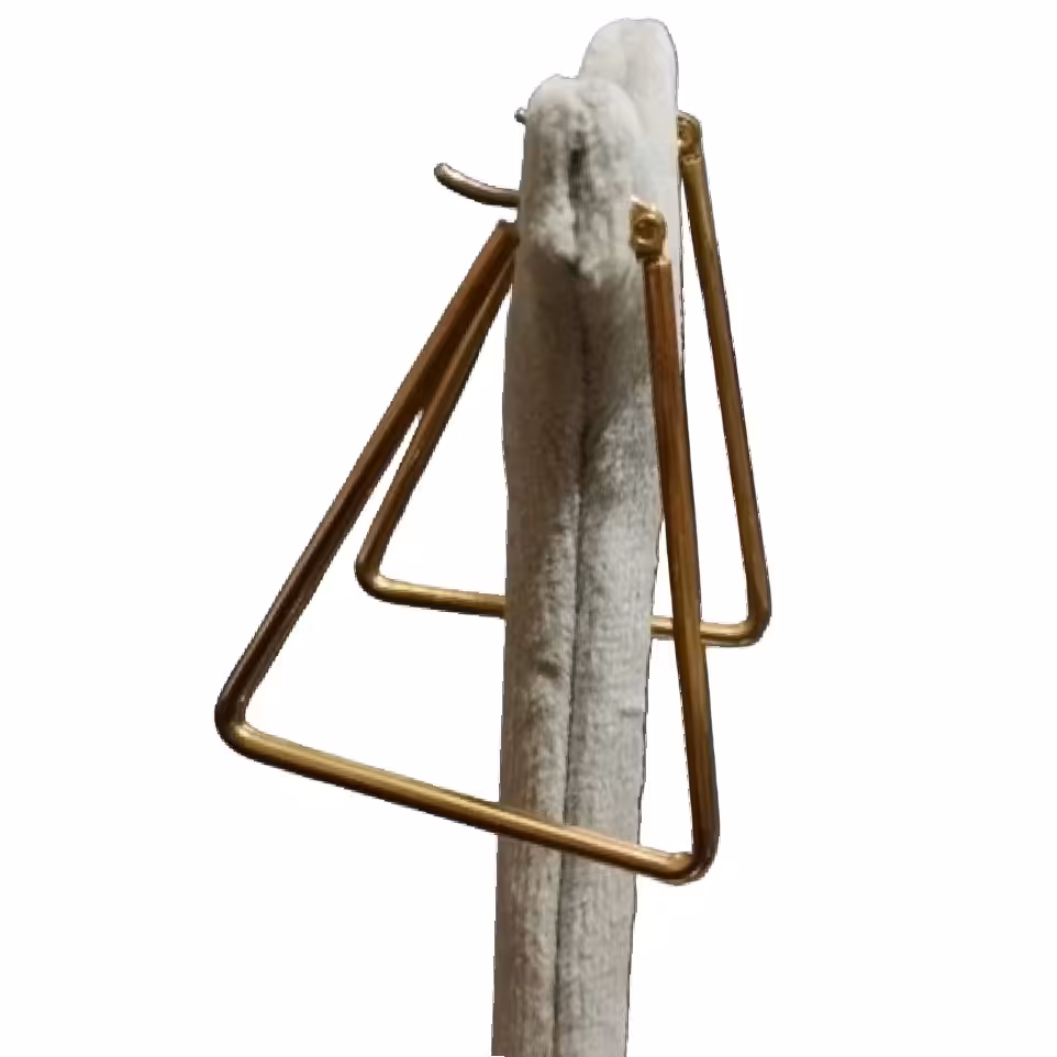 گوشواره رنگ طلایی استیل رنگ ثابت ضدحساسیت (حداقل خرید 100 تومن از غرفه )