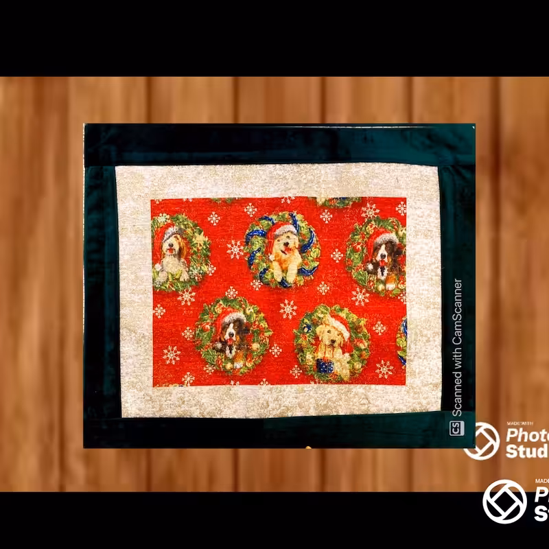 زیربشقابی مخمل سبز  با بارچه اکلیلی02