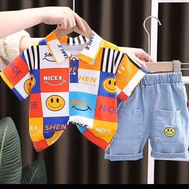 دو تیکه وارداتی از 9ماه تا 4سال طرح لبخند جنس عالی و تنخور زیبا کیفیت عالی 