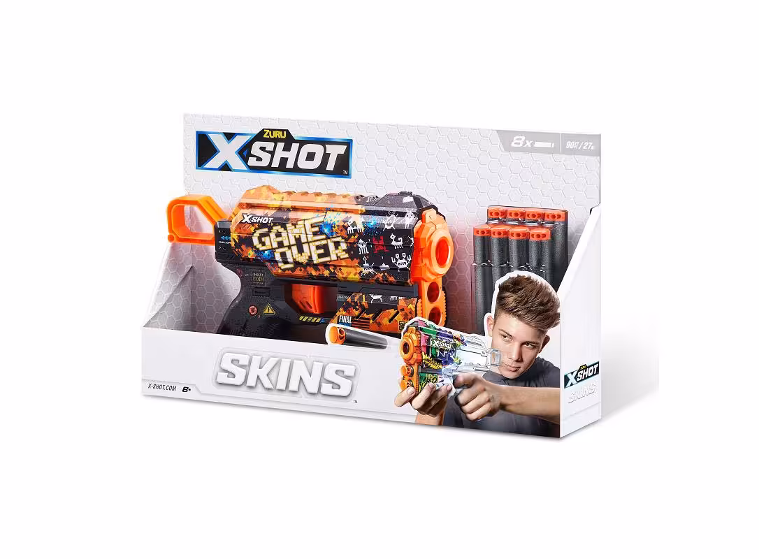 خرید تفنگ ایکس شات X-Shot سری Skins مدل Flux Game over با بهترین قیمت