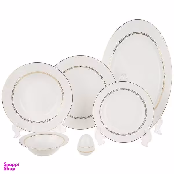 سرویس غذاخوری 28 پارچه چینی زرین ایران سری ایتالیا اف مدل Gift 2 درجه عالی