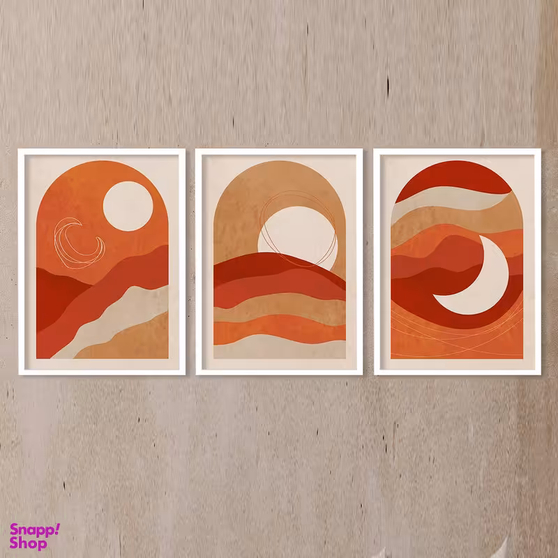 تابلو بکلیت طرح مینیمال آرت مدل B-10 مجموعه 3 عددی