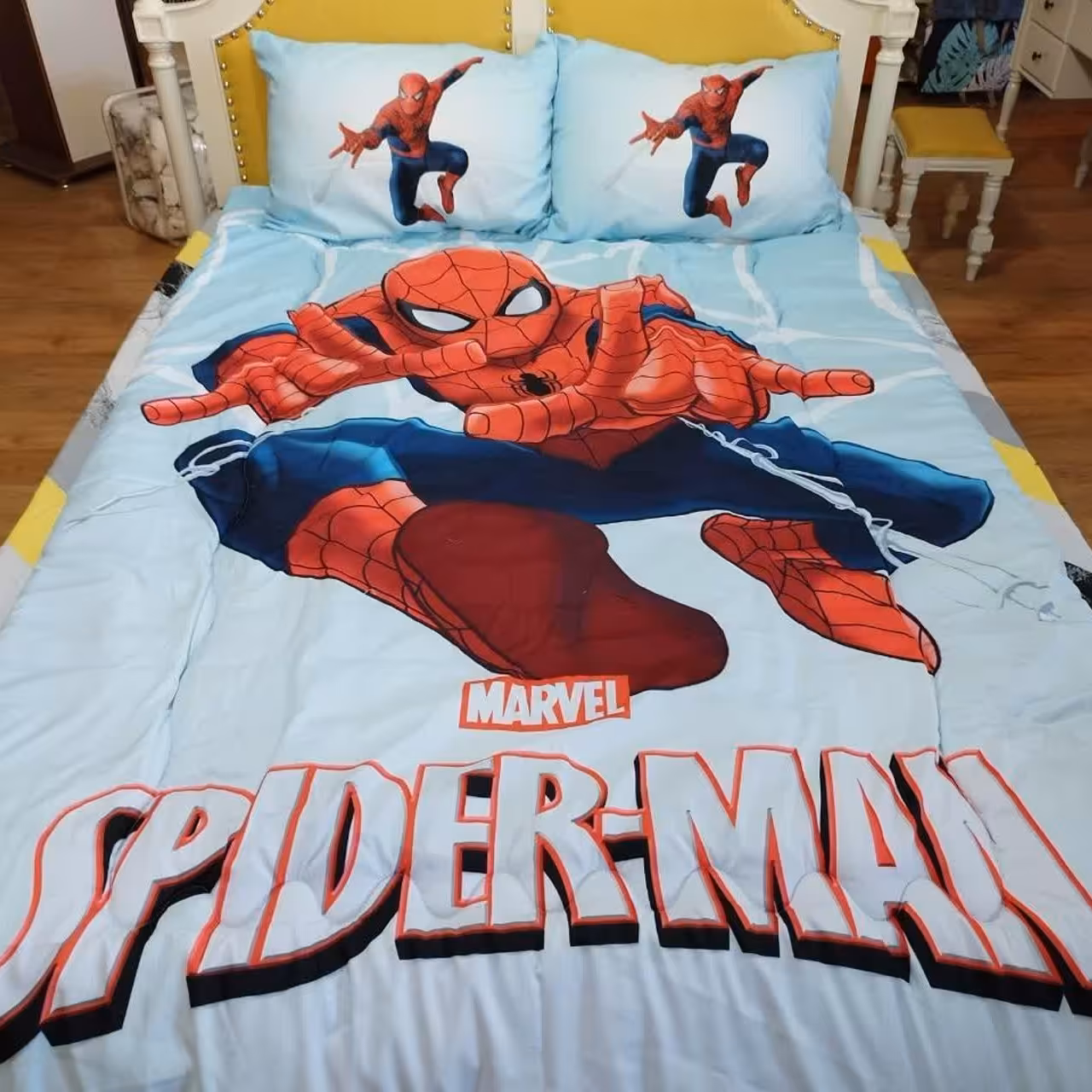  روتختی سه بعدی مرد عنکبوتی تکنفره 90 کد 304 پارچه میکرو تنسل