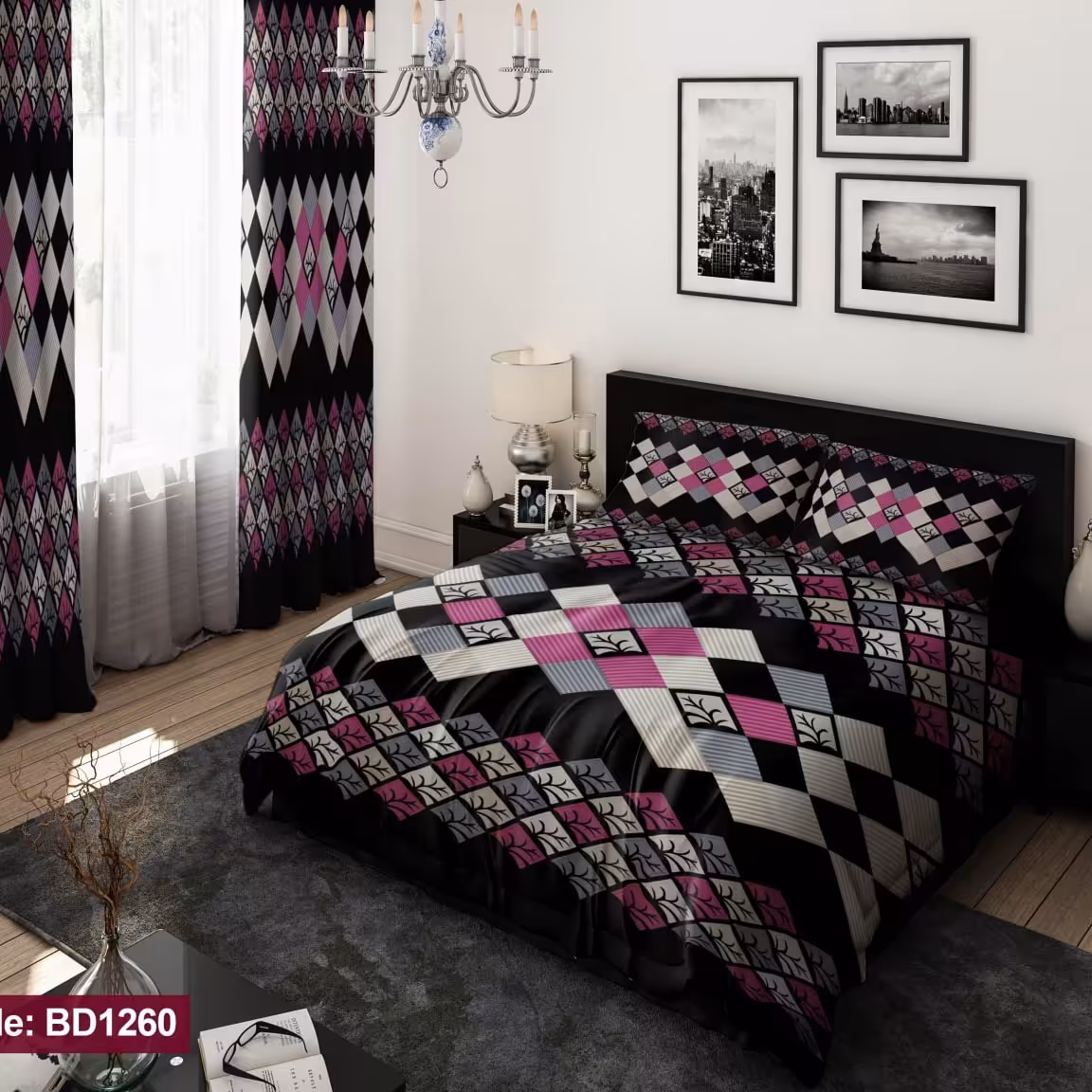 روتختی سه بعدی دونفره رنگی رنگی