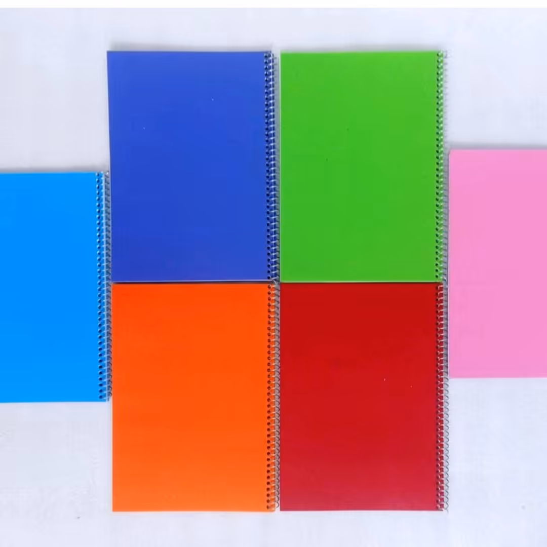 دفتر مشق 50برگ سیمی طلقی رنگی