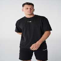 تی شرت مشکی مردانه سیاه آستین کوتاه Sean overszz t shirt hummel