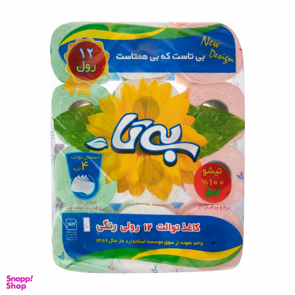 دستمال توالت بی تا بسته 12 عددی