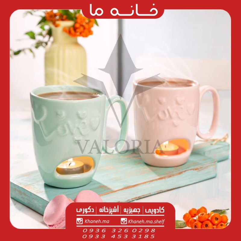 لیوان ماگ وارمردار طرح لاو love