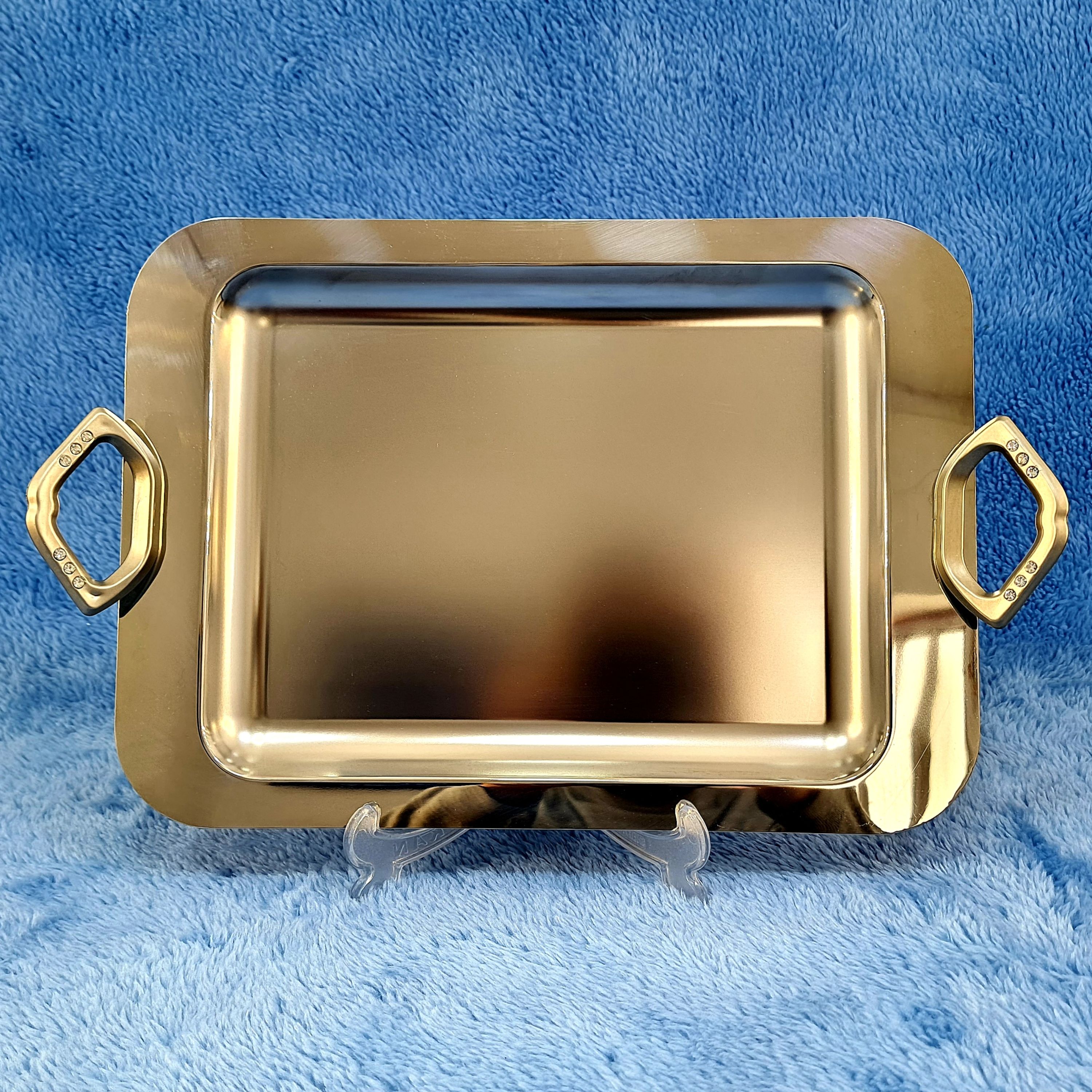 سینی مستطیل ساده گل سرخ کد 320S