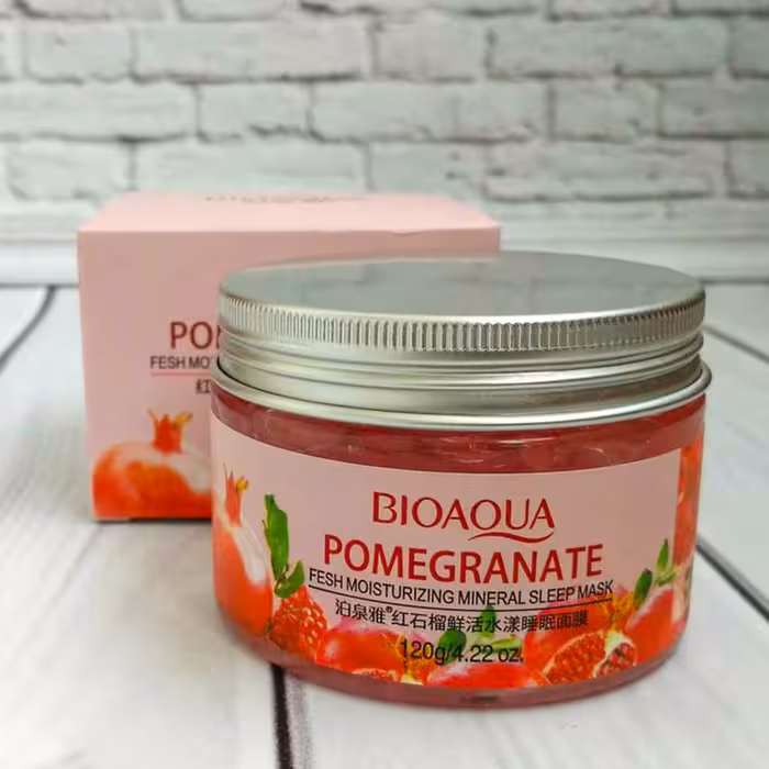  ماسک صورت شب ضد پیری حاوی انار قرمز120میل بیوآکوا 