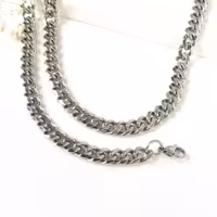 ست گردنبند و دستبند کارتیه سفید برند استیل کد9876