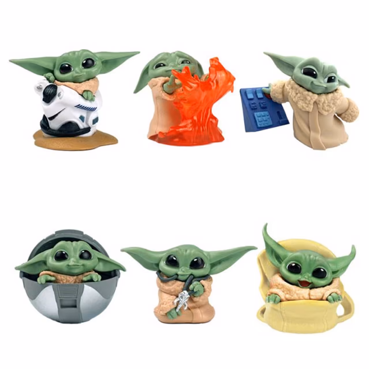 فیگور مدل Baby Yoda مجموعه 6 عددی
