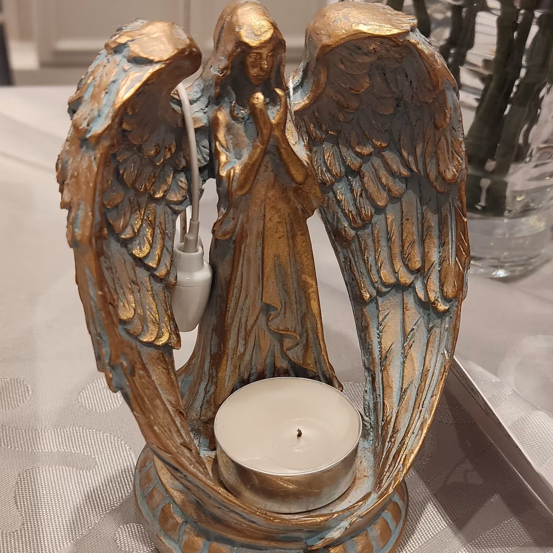 تندیس جاشمعی فرشته .کهنه کاری