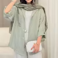 مانتو تابستانه زنانه خنک آلما جنس شانتون 
