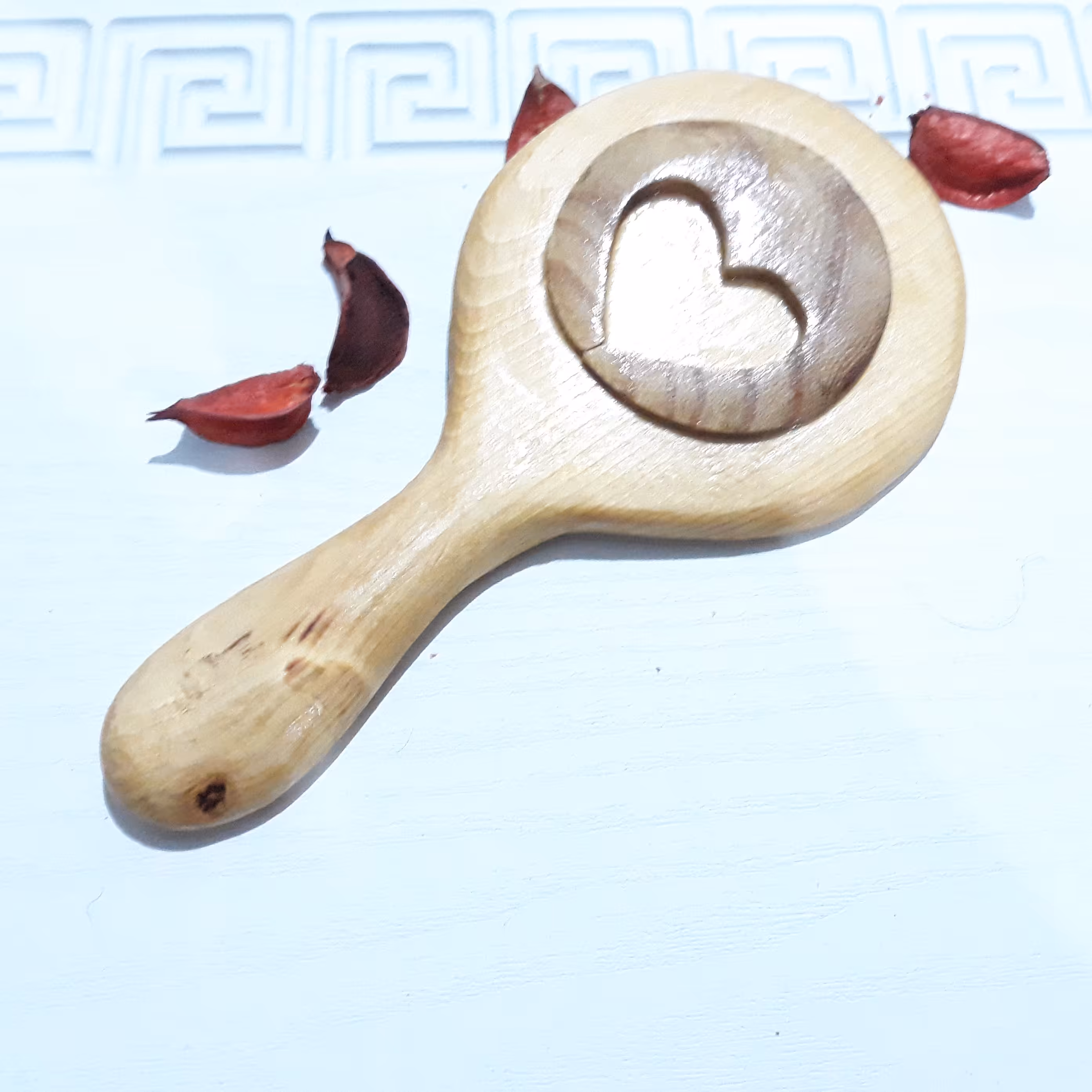 آینه چوبی آینه چوب طبیعی چوب روسی 5دستساز چوبکده بید سفید