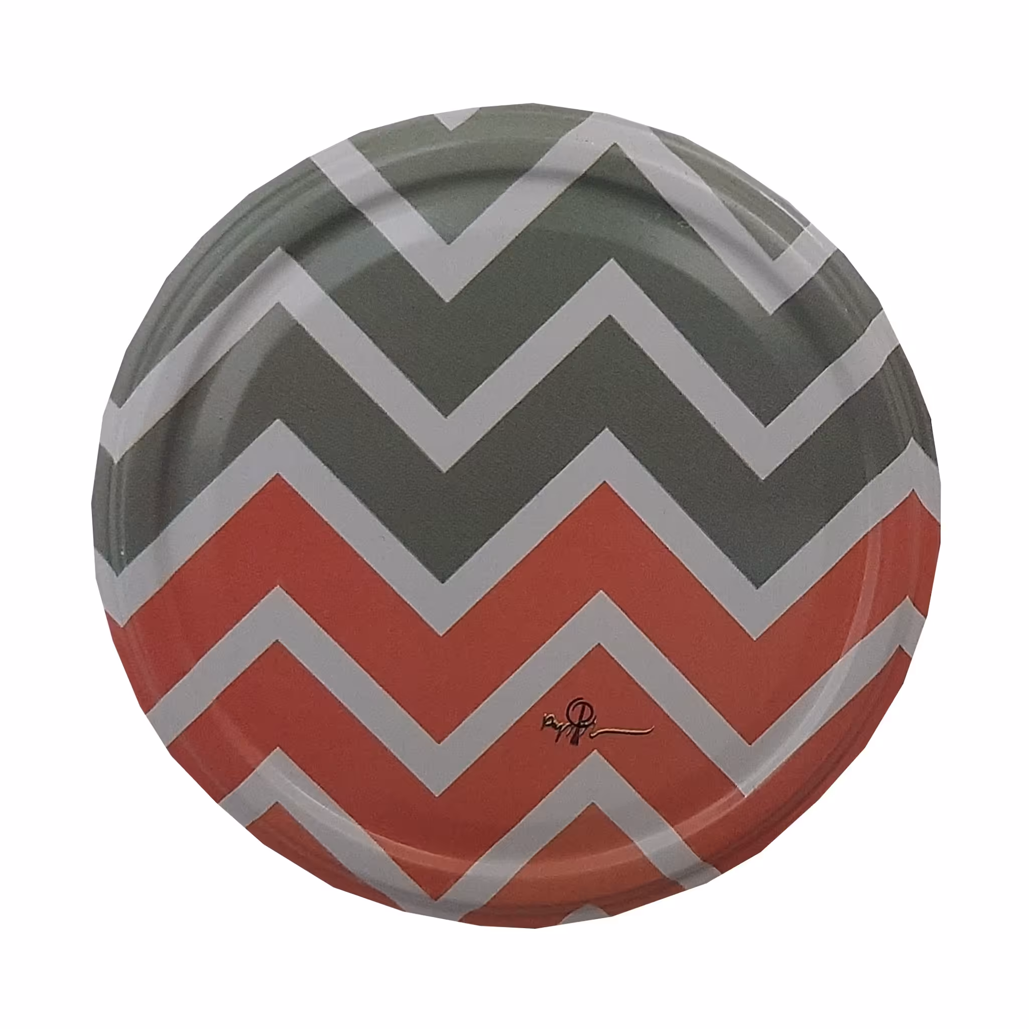 درب بانکه و شیشه قطر 8.5 بسته 6 عددی زیگزاگ سبز کمرنگ و صورتی