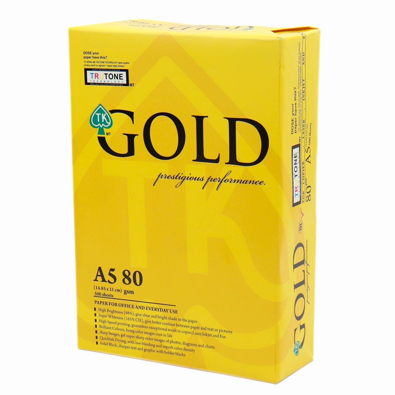 کاغذ A5 کپی مکس گلد GOLD بسته ی 500 عددی ایرانی مرغوب 80گرمی