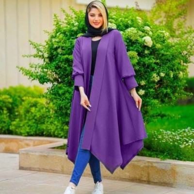 مانتو زنانه حریر میله ای مدل لیندا