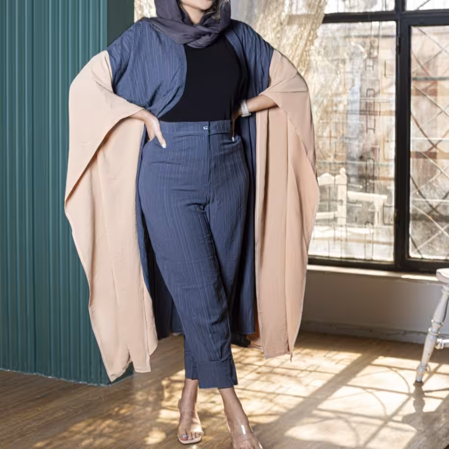 ست مانتو پانچ و شلوار مام استایل زنانه تابستانه ارسال رایگان - استایل کژوال زنانه - پانچو سایز بزرگ - شلوار سایز بزرگ 